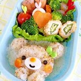 簡単キャラ弁☆くまちゃんのお弁当♪